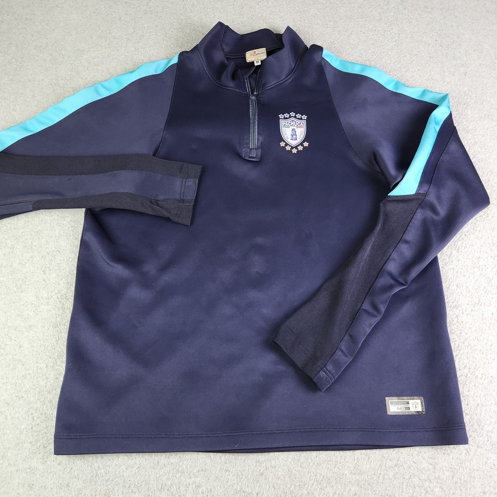 Tuzomania Pachuca Club Futbol Soccer 1/4 Zip Pullover Mens M‎ Navy Long Sleeve